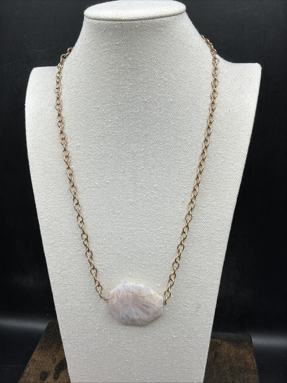 Barse Faceted Agate Necklace - Bronze- NWT